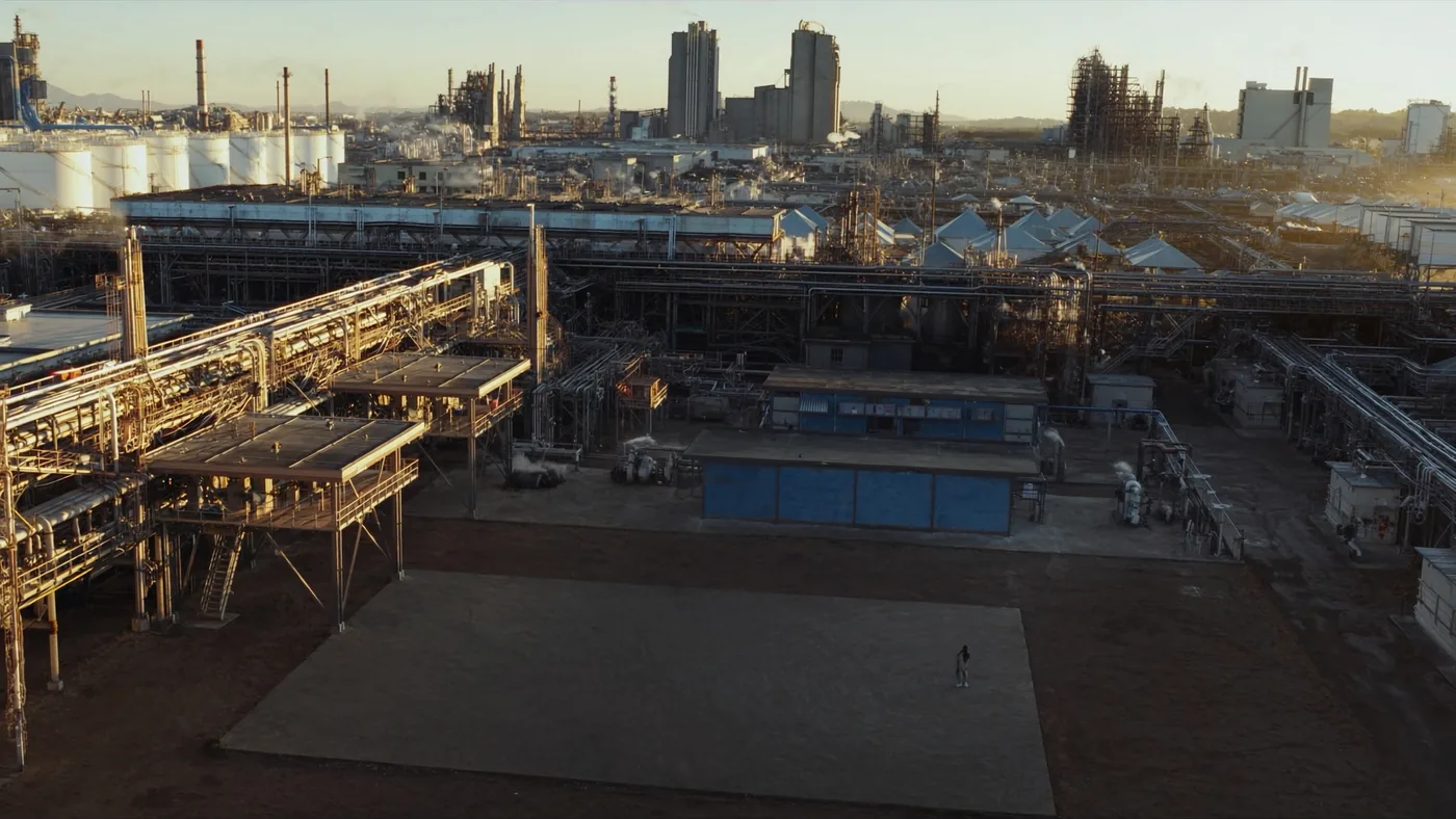Engineering & Manufacturing — aerial view of industrial steel plant
